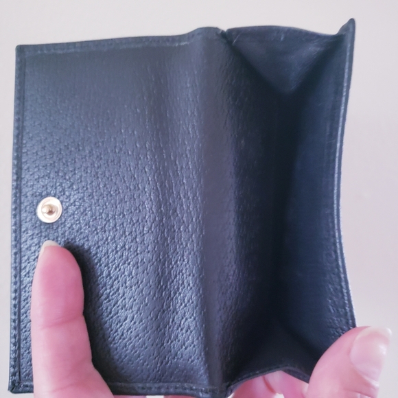 Gucci Black/Black  GG Canvas and Leather Abbey D Ring Compact Wallet - Picture 10 of 16